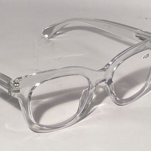 1324  Mona Reading Glasses 1.25 Readers Clear Frames NWT main image 5
